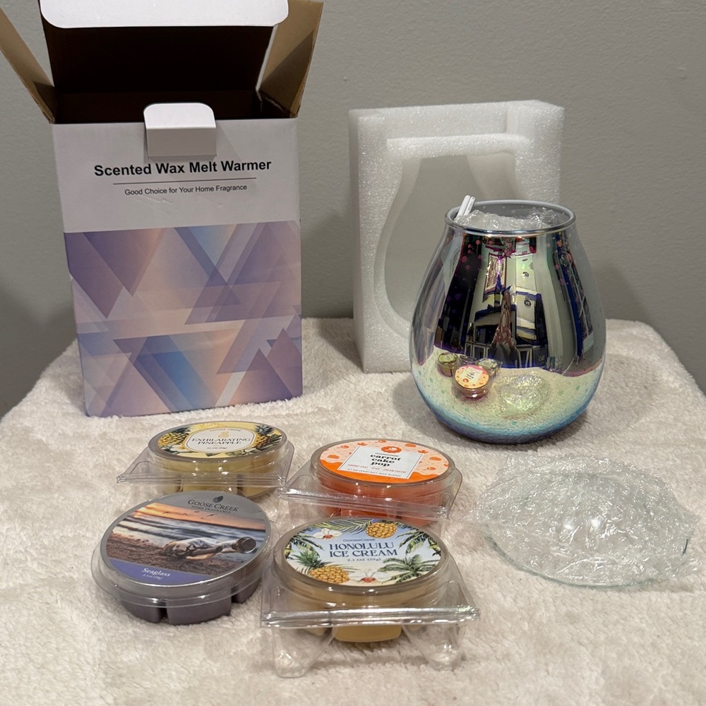 Scented Wax Melt Warmer - Multicolor and 4 wax melter